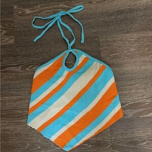 Cotton Candy Colorful Knit Halter Top
